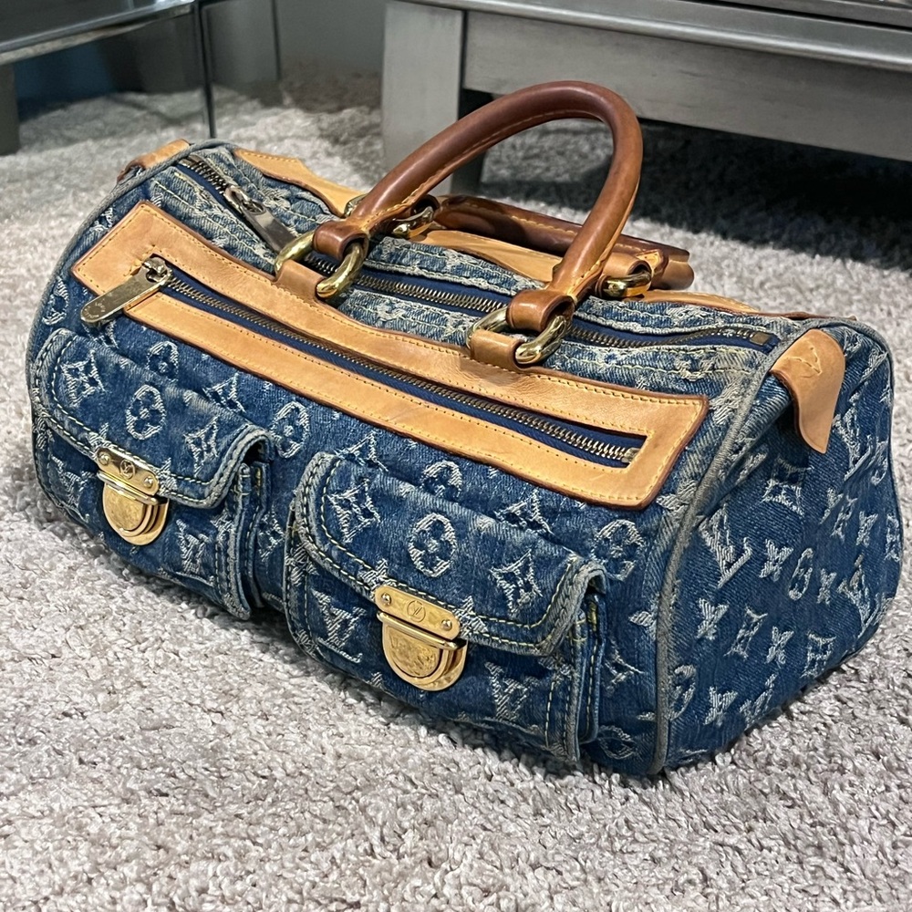 Authentic   Blue, Denim - Jeans vintage NÉO SPEEDY HANDBAG